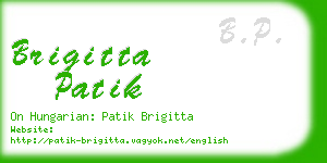 brigitta patik business card